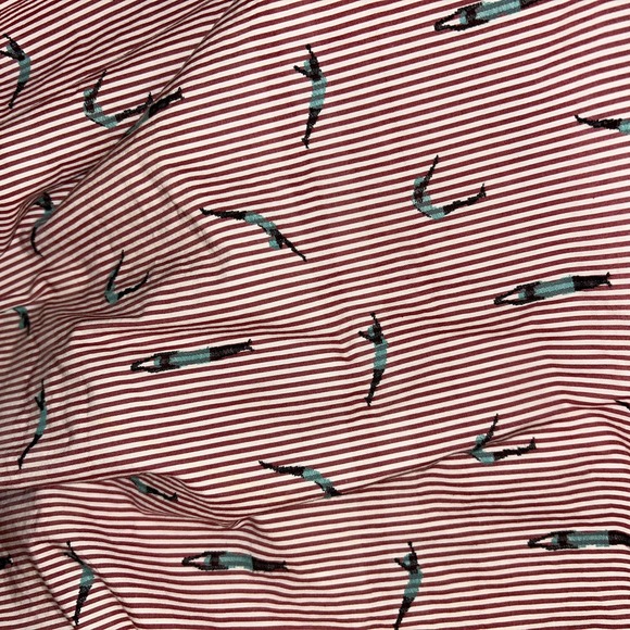 Maeve Red White Striped A-Line Dress Sleeveless Patterned Size US 6 - Picture 3 of 6